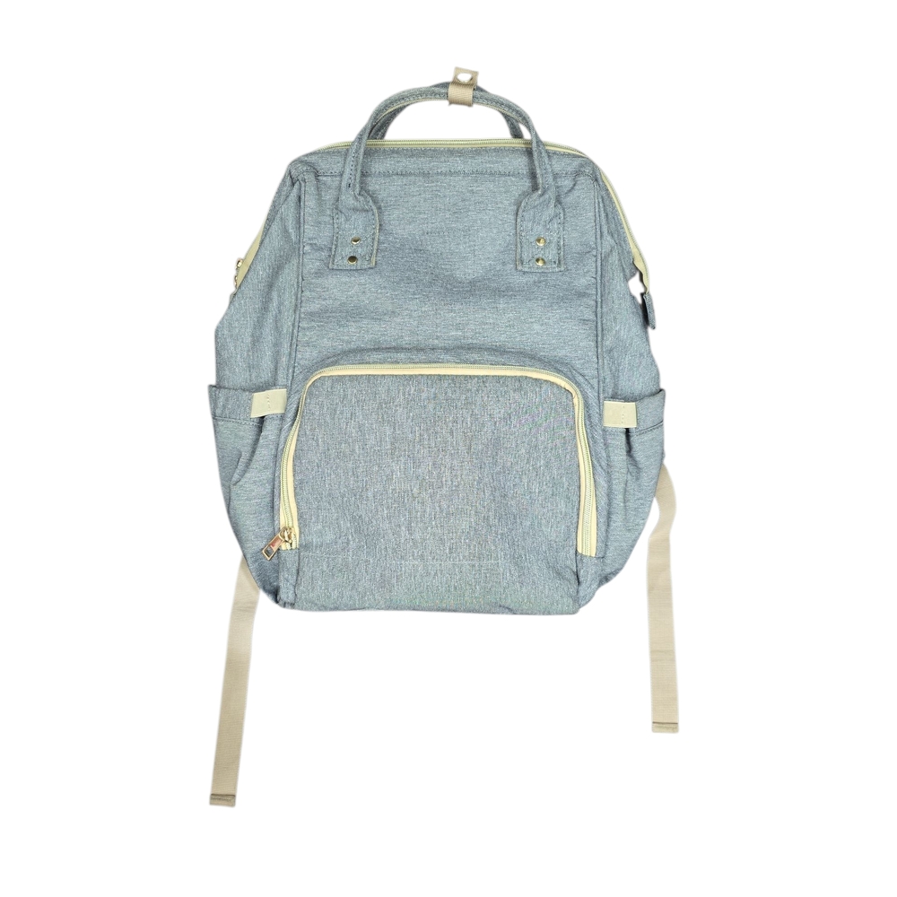 Stylish Diaper Bag Backpack Gray and Gold #H0061
